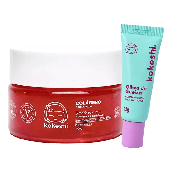 Kit Skin Care Geleia De Colágeno E Olhos De Gueixa Kokeshi