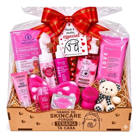 Kit Skincare Limpeza De Pele Rosa Mosqueta Presente