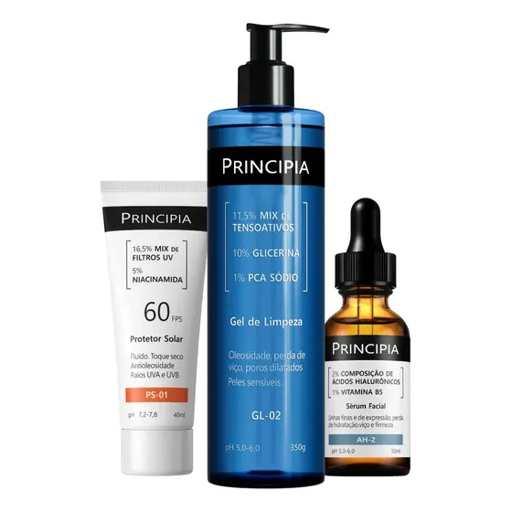 Kit Primeira Rotina Skincare C/gl-02 + Ah-2 + Ps-01