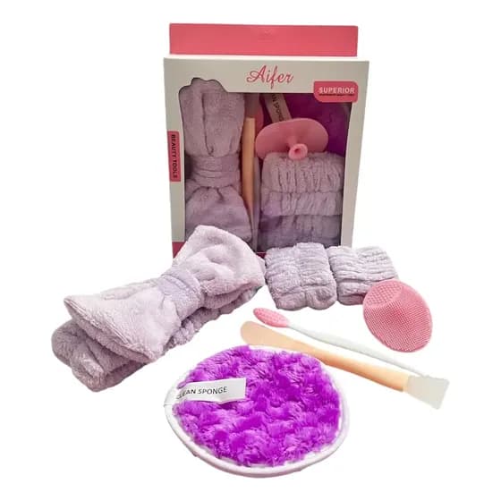 Kit Skincare 6 Peças Lilás - Completo Para Autocuidado