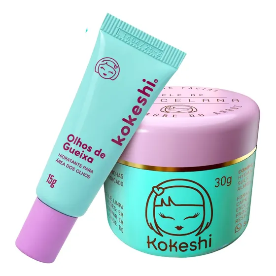 Kit Renovadores Faciais Kokeshi Pele Porcelana Olhos Gueixa