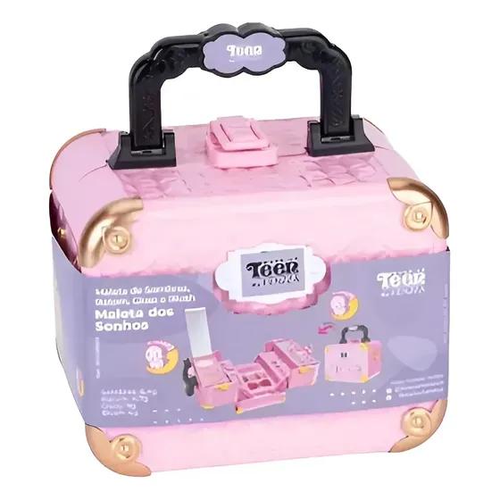Maleta Dos Sonhos Maquiagem Infantil Teen Skv 120021 Fenzza Cor Rosa Rosa