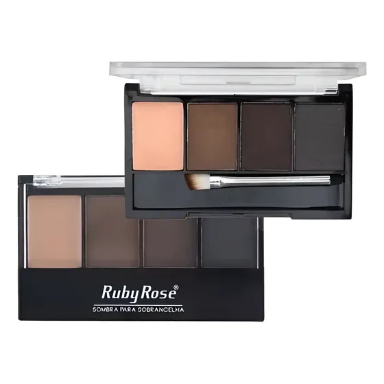 Trio De Sombra 3 tonalidades Para Sobrancelha Com Primer Ruby Rose Hb9354
