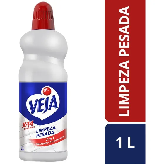 Limpador para Limpeza Pesada Cloro Ativo, Veja, 1L