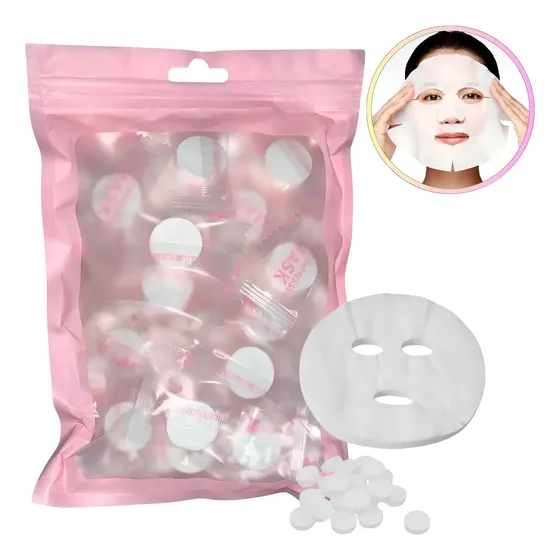 Kit 50 Máscara Comprimido Desidratada Compacta Descartável