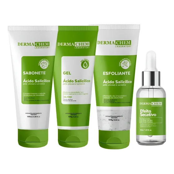 Kit Tratamento De Acne Controle Oleosidade Ácido Salicílico