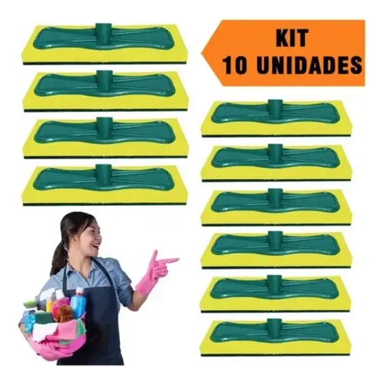 Esfregão Esponja De Limpeza Azulejo E Piso 10un S/cabo