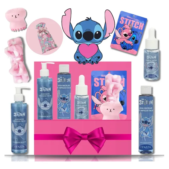 Kit Skincare Stitch Limpeza Hidratação Facial Infantil Teen