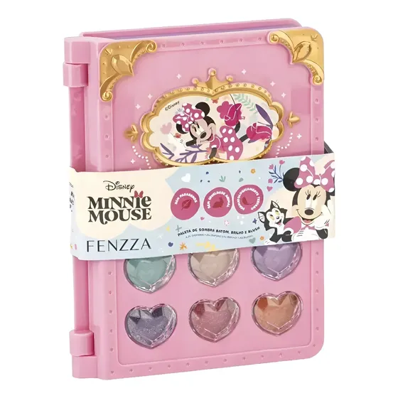 Kit Maquiagem Portátil Díario Rosa Minnie