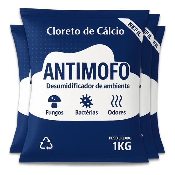 Refil Cloreto De Cálcio Antimofo 4kg Protege Roupas E Móveis