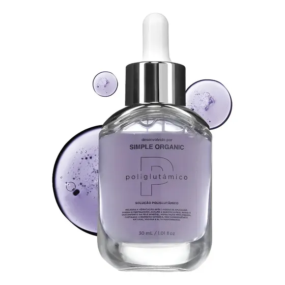 Sérum Facial Hidratante Solução Poliglutâmico Simple Organic Todo Tipo De Pele Dia/noite