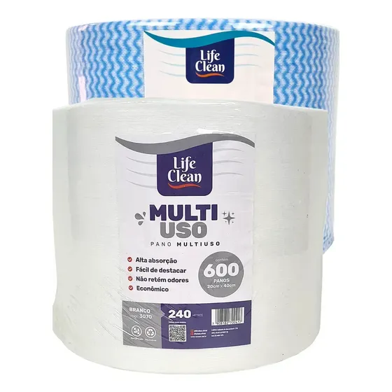 Pano Multiuso Limpeza Perfex PerflexPicotado 600 Panos Cor Branco