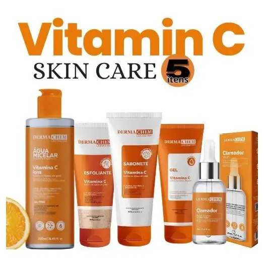 Kit Skin Care 5 Itens Vitamina C Clareador Facial
