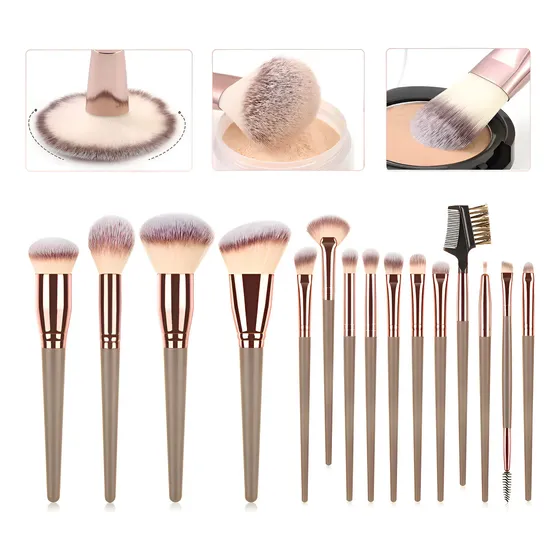 Pincel Maquiagem Profissionais Multifuncional Macio 15pcs