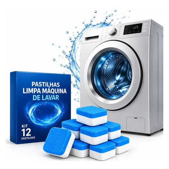 Pastilhas Limpa Máquina De Lavar Roupa Limpeza Kit 12 Un