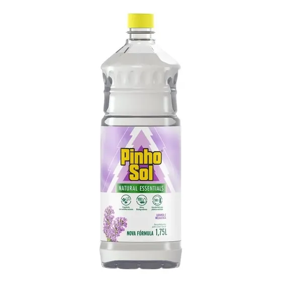 Desinfetante Pinho Sol natural essentials lavanda e melaleuca 1,75L