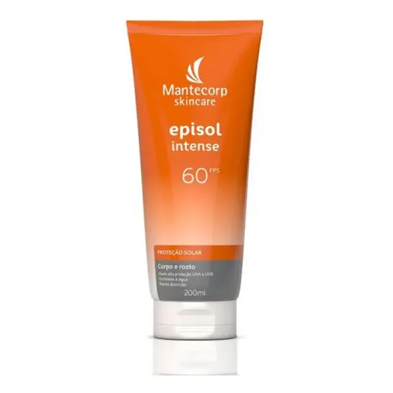 Protetor Solar Episol Intense rosto e corpo FPS60 200mL Mantecorp Skincare