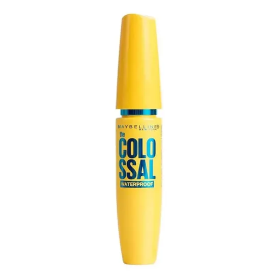 Máscara de Cílios À Prova D'Água com Colágeno, Volume Express, Longa Duração, Definição Intensa, Não Empelota, Cor Preto, The Colossal Maybelline NY, 8ml