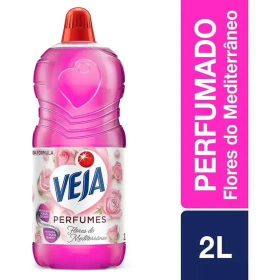 Limpador Perfumado Veja Perfumes Buquê do Cerrado Ipê Rosa e Begônia 2L