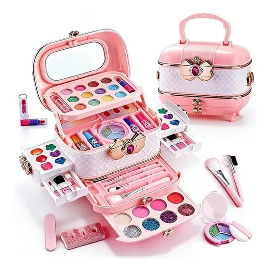 Kit Maleta Com Maquiagem Infantil Completa Profissional