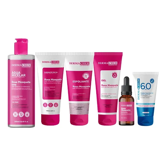 Kits Dermachem Skincare Rosa Mosqueta Protetor Solar Facial