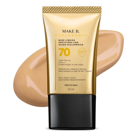 Make B. Hyaluronic Base Líquida Protetora Fps 70 30ml
