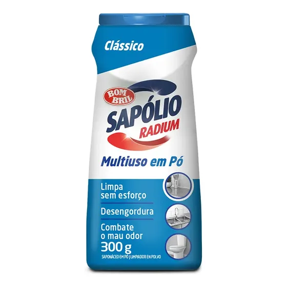 Sapólio Radium Saponáceo Clássico Pó Multiuso Desinfetante 300g