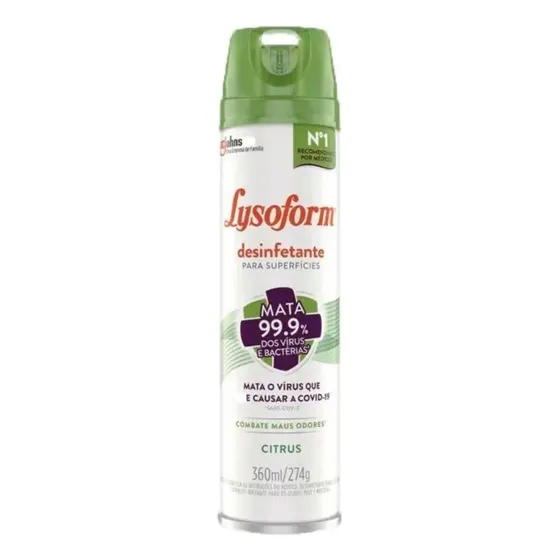 Desinfetante Lysoform Citrus 360ml Aerossol