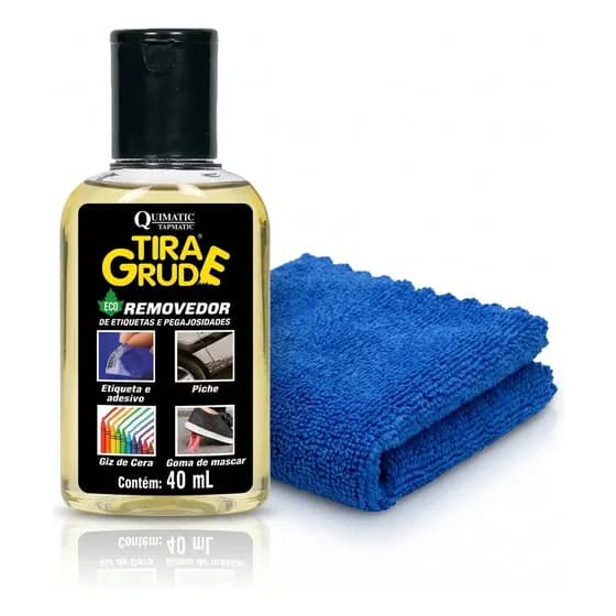 Tira Grude Removedor Etiqueta 40ml Flanela Microfibra Kit