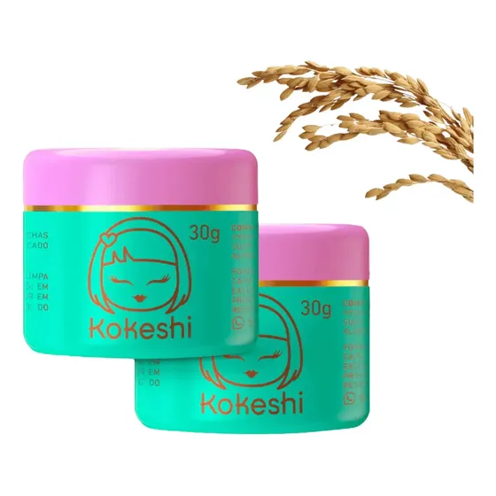 Super Kit 2 Creme Facial Pele De Porcelana Kokeshi Arroz
