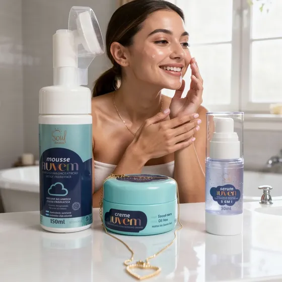 Kit Presente Dia Dos Namorados Skincare Nuvem +colar Coração