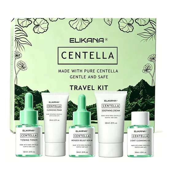 Kit Viagem Skincare Elikana Centella 5 Itens