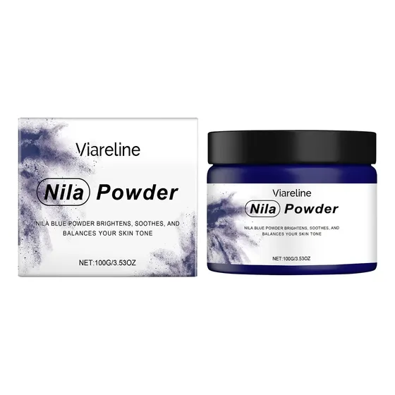 Pó Nila Viareline Para Cuidados Com A Pele 100g Azul