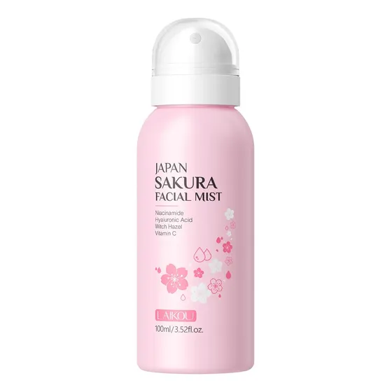 Spray Facial Laikou Sakura Hidratante 100ml Remove A Pele Se Normal Dia/noite
