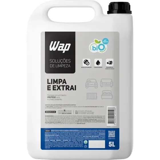 Limpador de tapetes e estofados en liquido concentrado Wap Detergente e Limpador por 1 unidad de 5L