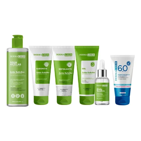 Kits Dermache Skincare Anti Oleosidade Protetor Solar Facial