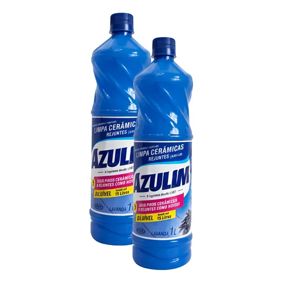 Kit Com 2 Limpa Cerâmica Lavanda Azulim 1 Litro