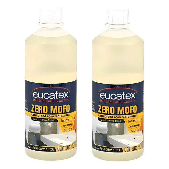 Kit 2 Un. Mata Mofo Fungicida 1l Eucatex Antimofo Zero Mofo