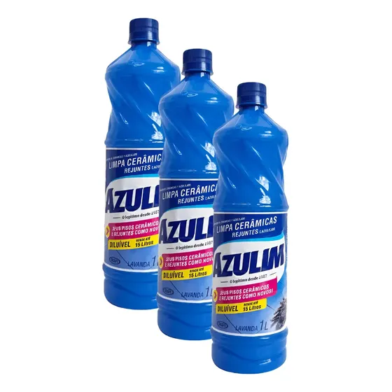 3 Limpa Cerâmica 1l Azulim Lavanda Higiene E Praticidade