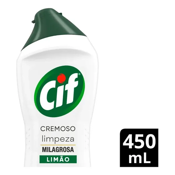 Saponáceo Cremoso Multiuso Limão Cif Poder Natural 450m