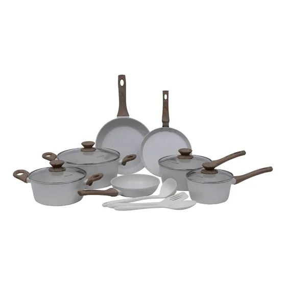 Conjunto De Panelas Com 10 Peças Cook Marmol Mimo Style