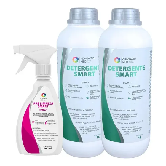 Kit Duplo Detergente Hosp. E Pré-limpeza Advanced Med - 3 Un