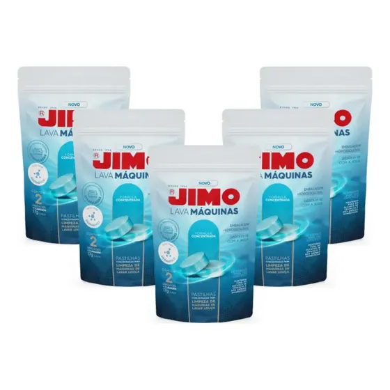 10 Jimo Limpa Máquina Lava Louça Pastilhas 5 Cartelas