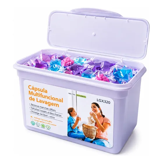 Cápsulas Lavagem 5 Em 1 - 50 Unidades Limpeza Perfume Roupa