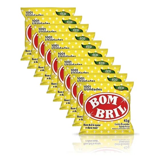 Bombril Lã De Aço 45g Kit 10 Unidades Original