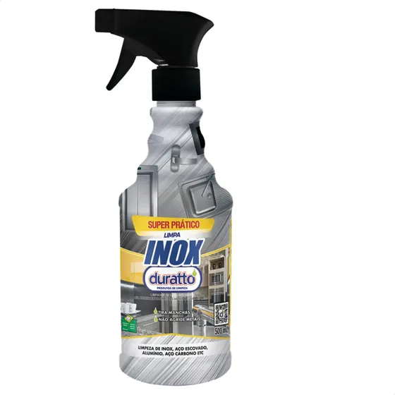Limpa Inox Alumínio Com Gatilho 500ml Duratto