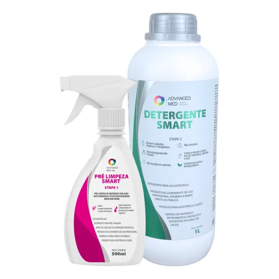 Kit - Detergente Hosp. Smart E Pré Limpeza Advanced Med