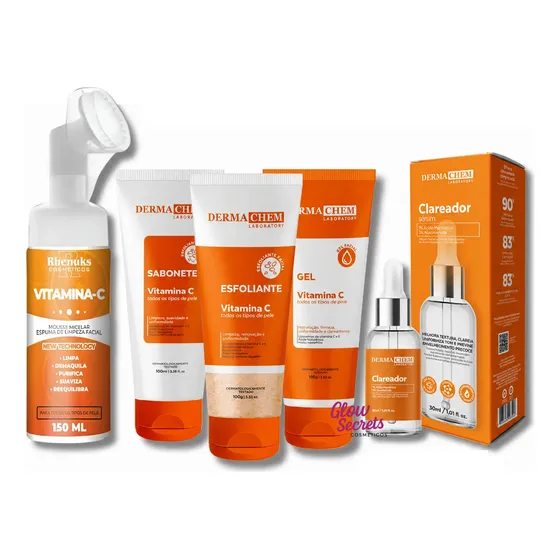 Kit Skincare Dermachem+sérum Clareador+mousse Micelar Facial