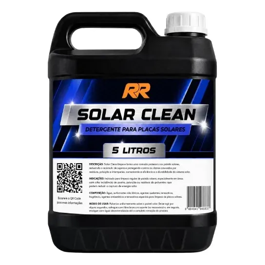 Limpador Neutro 5l Para Placa Solar Fotovoltaica