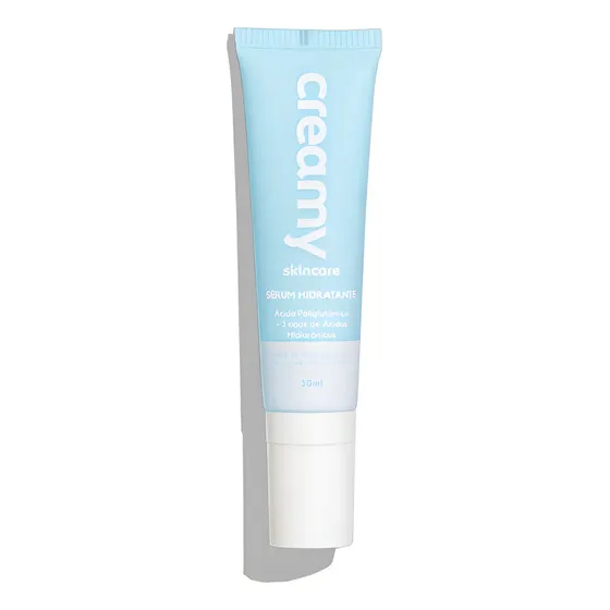 Creamy Skincare Sérum Hidratante 30ml | Textura Leve, Oil-Free, Hidratação Profunda, Rápida Absorção | Uso Diurno e Noturno, Todos os Tipos de Pele, inclusive Oleosas